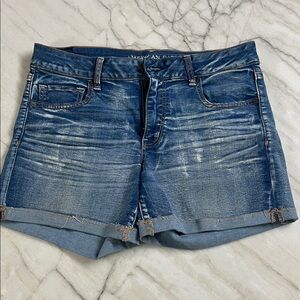 American eagle MIDI SUPER STRETCH Jean shorts size 14